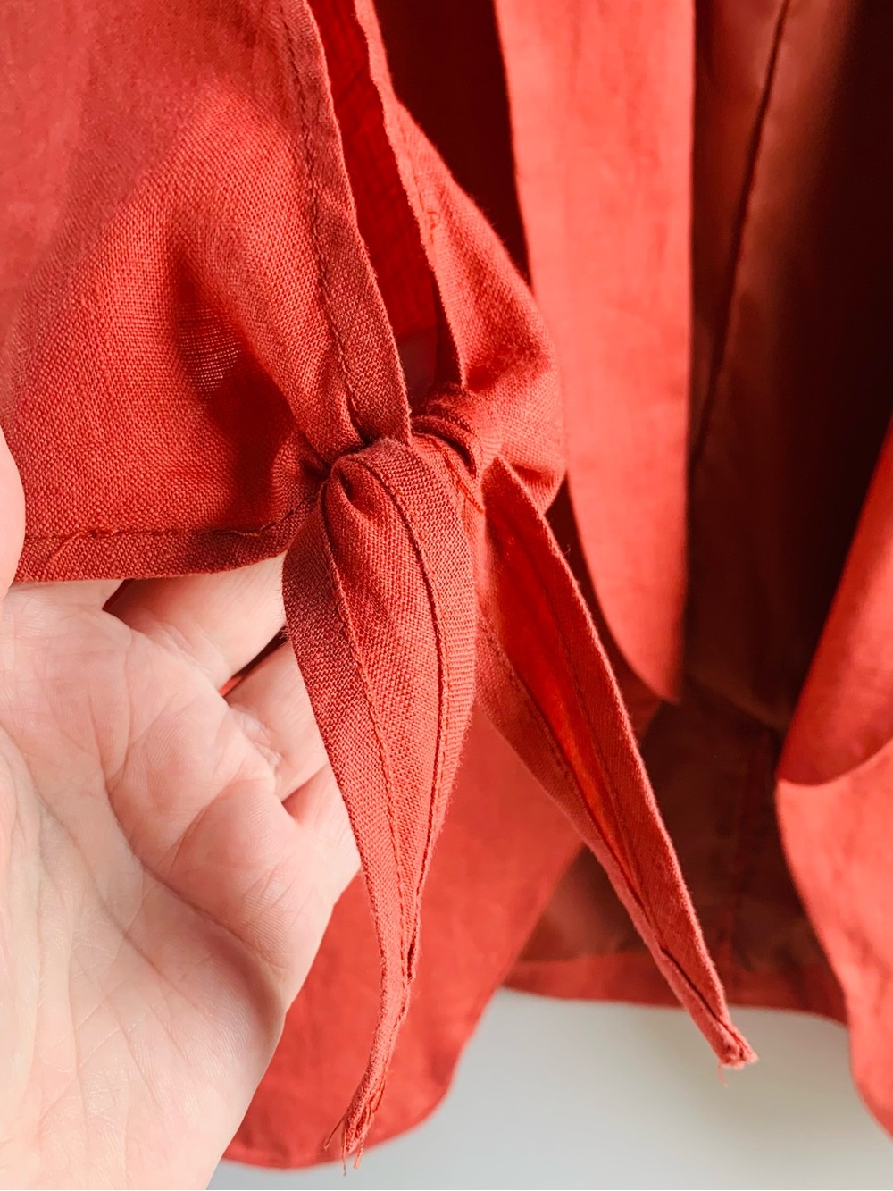 Mi Ami Linen Blazer Jacket Terracotta Open Front Retro Business Casual EUC Small - Picture 2 of 8